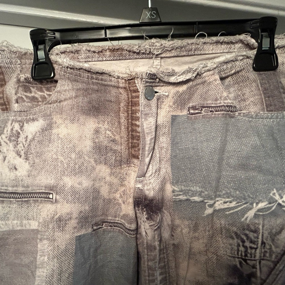 Patchwork Wide-Leg Pants - Picture 2 of 11